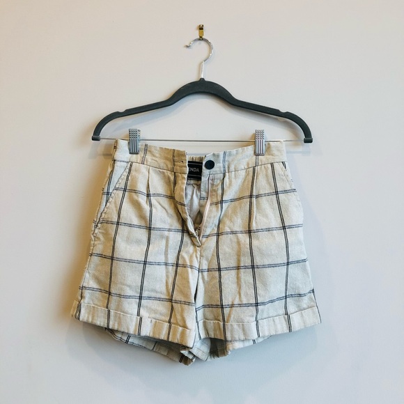 Brenda Tan Plaid Women’s Designer Cotton Cute Women's Blazer and Shorts Set M - Picture 3 of 9